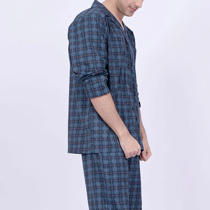 Conjunto de Pijama Térmico Informal para Hombre de Primera Calidad, Ligero, Transpirable, de Secado Rápido, de Seda/Algodón, Manga Larga - Product Image 5