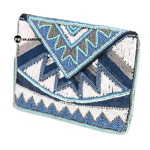 Women's Designer Handbag 2025 Summer <b>White</b> Floral Beaded Clutch <b>Bag</b> Colorful Button Evening Purse for Party Formal Gift - Product Image 4