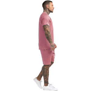 Conjunto de verano corto de fábrica a precio barato para hombre, traje completo al por mayor, conjunto de traje corto tipo uniforme para hombre, trajes de 2 uds ajustados Unisex - Product Image 5
