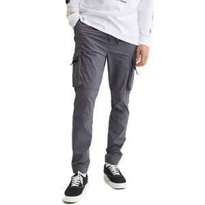 กางเกงคาร์โก้ระบายอากาศได้ดีแบบลำลองของผู้ชายผ้าฝ้ายปุ่มต่ำผ้าคอตตอนปรับขนาดได้ดีไซน์ล่าสุด - Product Image 6