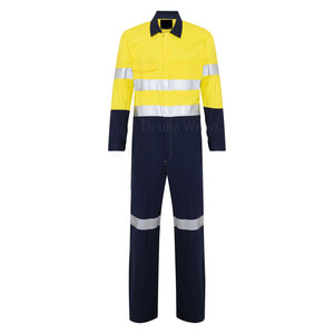 Wholesale Custom Logo Fireproof Reflective Construction Coveralls Custom 100%Polyester High Visibility <b>Safety</b> Suit For Work Wear - Product Image 1