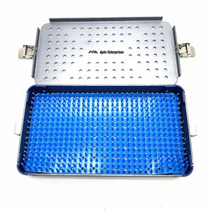 Tapis de stérilisation manuel réutilisable pour instruments chirurgicaux, boîte en acier inoxydable pour équipement chirurgical, tapis de doigts, tapis plats, sûrs pour l'hôpital - Product Image 1