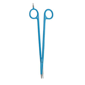 Tijeras eléctricas personalizadas, acero inoxidable alemán con revestimiento azul recto y hoja curva - Product Image 5