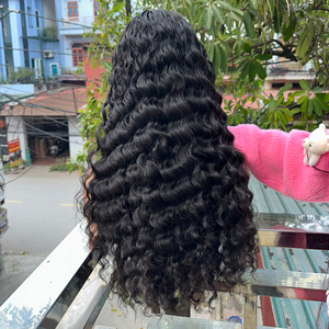 TOP Venta caliente Extensiones de cabello humano crudo de 30 pulgadas Peluca de encaje frontal y onda profunda transparente HD 13x6 para mujeres negras - Product Image 1