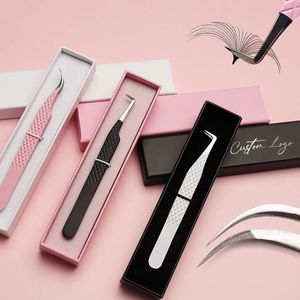 Marque privée 45 90 degrés L forme fibre pointe pince à épiler Extension de cils pince à épiler Volume extension de cils pince à épiler - Product Image 5