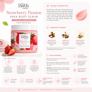 Strawberry Shea Exfoliating <b>Body</b> <b>Scrub</b> for All Skin Types | The Bath Factory - Product Image 3