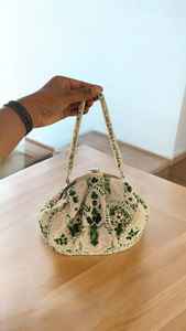 ผู้หญิงแฟชั่นคลาสสิกกันน้ำกระเป๋าคลัทช์ผ้านอนวูฟเวนประดับด้วยมุกประดับด้วยลูกปัดงานฝีมือประดับตกแต่งที่มีน้ำหนักเบามีสไตล์สำหรับทุกรูปแบบ - Product Image 2