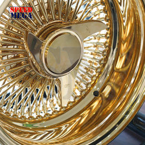 Jantes en alliage forgé 20x8 22x8 20 22 24 pouces, entièrement dorées, 100 150 rayons, chromées, 4 5 6 trous, jantes à rayons inversés dorées - Product Image 3