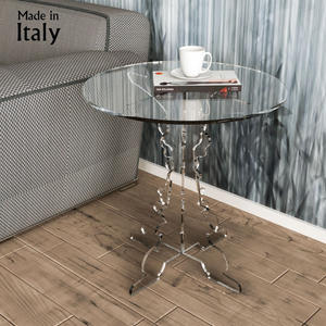 Mesa auxiliar de acrílico transparente moderna italiana Novecento L60xH61 cm para muebles de baño y sala de estar en apartamento y Villa - Product Image 5