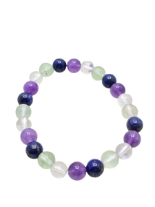 Bracelet en améthyste et sodalite gravé de qualité supérieure (AAA) – Artisanat de pierres précieuses naturelles pour la guérison et le bien-être - Product Image 2