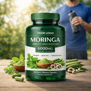 Nieuwste 2026 model Private Label <span class=keywords><strong>Moringa</strong></span> Kruidensupplement voor volwassenen, 60/90/120 <span class=keywords><strong>capsules</strong></span>, compleet groene superfood, aangepaste verpakking - Product Image 3