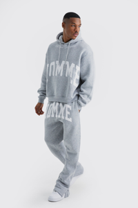 Lourd 420gsm deux pièces décontracté solide à capuche ensemble hommes survêtement personnalisé de haute qualité sweats à capuche et pantalons de survêtement - Product Image 3