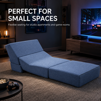 Canapé-lit modulaire pliable 3 en 1 convertible en chaise longue |   Canapé compact pour économiser de l'espace, pour salon et chambre à coucher