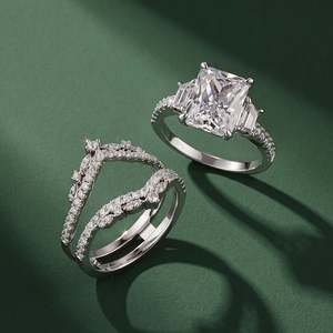 แหวนเพชรเจลิยา รุ่นเรเดียนท์ วีเชฟ ตัวเรือนเงินสเตอร์ลิง - Product Image 5