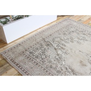 Vintage 7.1x11.2 ft Rug, Turkish Oversize Rug, <b>Brown</b> Floral Rug - Product Image 5