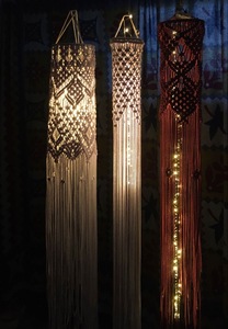 Bohême coton décor à la maison grande lanterne abat-jour macramé lampe suspension lustres pendentif abat-jour - Product Image 6