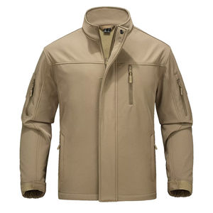 Chaqueta cortavientos Softshell para hombre para ropa de invierno 2025 chaqueta Softshell impermeable con cremallera y logotipo bordado personalizado a la moda para hombre - Product Image 2