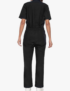 Combinaisons pour femmes, combinaisons de travail en coton à fermeture à pression, dos en sergé - Product Image 2