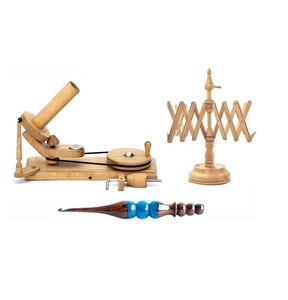 Enrollador de bolas grandes de hilo y soporte de paraguas de ganchillo Swift para mesa, herramientas de bobinado para tejer a mano, enrollador de madera de haya de lana y Swift - Product Image 1