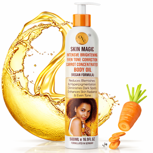 Aceite Corporal Elixir de Zanahoria Dorada, Iluminador Intensivo, Corrección del Tono y Hidratación Completa (Fórmula Vegana) 500ml - Product Image 1