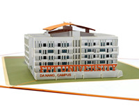 FPT université modèle de cartes Popup de vœux 3D pour étudiants et enseignants conception personnalisée du vietnam