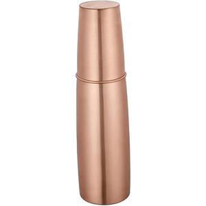 Botella de cobre artística Zig Zag Line Botella de agua elegante y elegante perfecta para hidratación Viajes Yoga Oficina Gimnasio DE LA India - Product Image 5