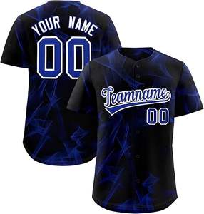 Ensemble d'uniformes de baseball pour hommes personnalisés de haute qualité à vendre au prix de gros 100% Ensembles d'uniformes de baseball en polyester - Product Image 1