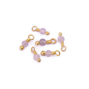 Natural Rainbow Moonstone Gemstone Connector Handcraft Wire Wrapped Single Bail Pendant Charms for Making Jewelry <b>Accessories</b> - Product Image 1