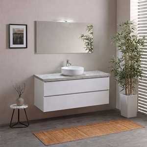 Meuble de salle de bain de luxe 120 cm 2C 1V, design italien Koricini blanc, export, avec miroir lumineux 120x60 - Product Image 2