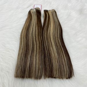 Pelo humano alineado con cutícula 100% al por mayor, trama lisa y cruda, color resaltado, sin enredos, sin desprendimiento, ondas de grado 8A agrupadas - Product Image 2