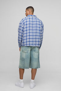 Men's Retro Summer Flannel <b>Shirts</b> Buttoned Plaid with Distressed Ripped for Look Streetwear Short Sleeve Boxy Fit 220 Grams - Product Image 3