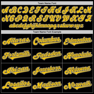 2025 Custom Black <b>Gold</b>-White Authentic Baseball & Softball Jersey Latest Design Sublimation <b>Shirt</b> for New Wear Low MOQ - Product Image 4