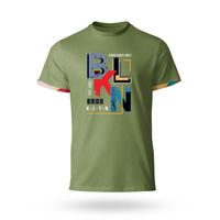 T-shirt décontracté pour homme en coton 100 % écologique, imprimé sérigraphié, col ras du cou, manches courtes, coupe confortable, streetwear d'été, taille standard