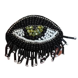 Handmade Beaded Rhinestone Embroidery Eye <b>Clothing</b> <b>Accessories</b> Patch Cloth Stickers DIY Brooch Bag Cap Decoration <b>Accessories</b> - Product Image 5
