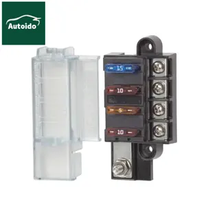 FUSE BLOCK 4 WAY POSITIVE WITH COVER & LABEL KIT