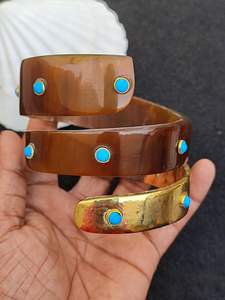 LAMPE BANGLES BRACELETS BUFFLE CORNE MODERNE BANGLES et Bracelets En Gros Date Mode Artisanat Bracelet - Product Image 4