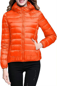 Veste matelassée pour femme, personnalisable, imperméable, à bulles, avec fermeture éclair, manches longues, légère, grande taille, respirante, pour l'hiver - Product Image 4