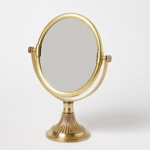 Trending Modern Luxury Aluminum Metal Unique Shape Copper Antique Finish Decorative <b>Table</b> <b>Top</b> <b>Mirror</b> Nice Selling - Product Image 5