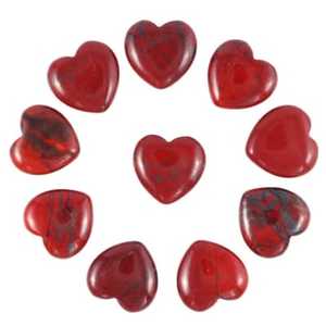 Precio al por mayor Jaspe rojo natural Pulido Corazón hinchado Palma Piedra Cristal Amor para curar Reiki y regalo Decorar - Product Image 2