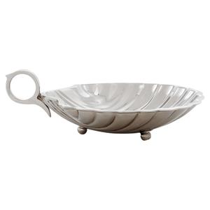 Luxury Leaf Design Silver & Gold Metal Serving Tray <b>Set</b> with Decorative 2-Tier Cupcake <b>Stand</b> for Home Decor - Product Image 5