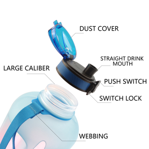 Botella de agua de plástico, producto más vendido, <span class=keywords><strong>2023</strong></span>, 1.5L, para bebidas deportivas, motivaciones - Product Image 6