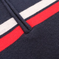 Pull à fermeture éclair pour hommes en laine d'agneau mérinos 100% hauts chauds