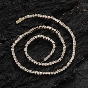 VVS Moissanite Diamond Tennis Chain Necklace D Color 2mm-5mm Joyería de plata esterlina fina Diseño elegante de hip hop - Product Image 5