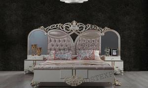 Juego de muebles de dormitorio de madera de teca de lujo de estilo europeo, pulido antiguo real para decoración del hogar y bodas - Product Image 4