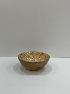 ชามเสิร์ฟพร้อมฐานไม้ชุบทองสไตล์โมเดิร์น - Product Image 4