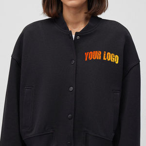 Léger femmes varsity veste élégant polaire manches laine mélange à la mode collège survêtement brodé letterman bomber - Product Image 5