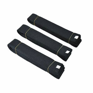 Popular personalizado Karate cinturón negro alta calidad nueva llegada Color sólido personalización cinturones de Karate - Product Image 3