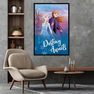 Modern Style Frozen 2 <b>Poster</b> 'Destiny Awaits' Wall Art Made of Paper - Product Image 2