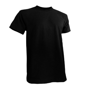 Camiseta de Manga Corta Casual para Hombre, Talla Grande, con Logotipo Personalizable de Alta Calidad, Transpirable, Ecológica, Orgánica, Negra - Product Image 1