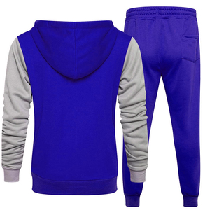 Ensemble sweat à capuche et survêtement slim fit pour homme, léger et respirant en polyester/coton, avec poche - Product Image 6